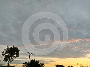 CLOUDS AND SUNSET photo